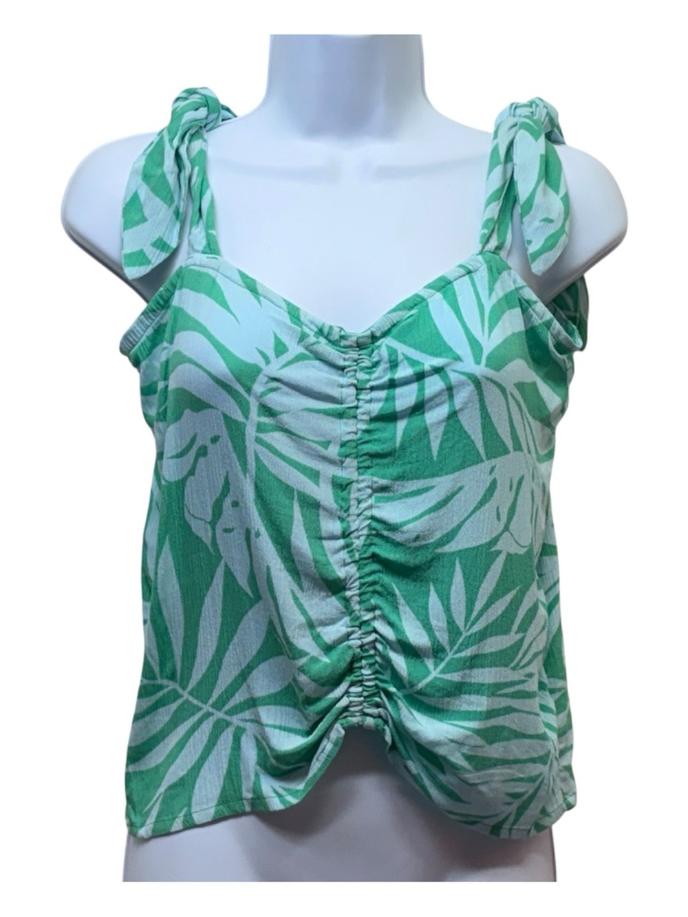 Billabong Two Tone Troical Leaf Crop Top Size Small NWT